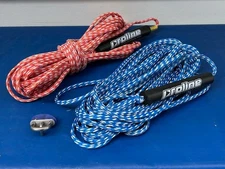 (2) Proline Easy-Up 75ft Waterski Wakeboard Tubing Boat Tow Ropes W/Tow Ring