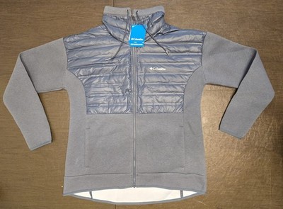 COLUMBIA Peak District Jacket Womens XL HYBRID DUCK DOWN PUFFER Teal Full Zip