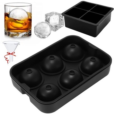 Eiskugelform Eiswürfelform Ice Balls Eiskugeln Eisbälle Whiskey XXL Rund Silikon