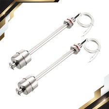 2 x Stainless Steel Float Switch M10 165mm Vertical Liquid Water Level Sensor