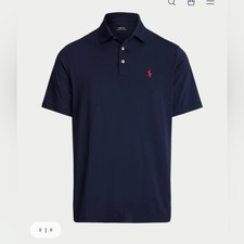 Classic Fit Performance Polo Shirt XL navy blue