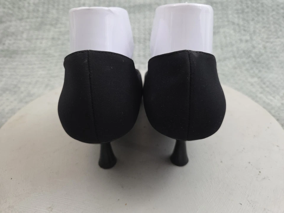 Zapatos de tacón Donald Pliner Kitten para mujer talla 7 M negros sin cordones punta Foto 3 de 4