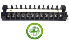 Marathon 1612STD - 12 Pole #10-#22 AWG CU - 600V AC/DC Double Row Terminal Block