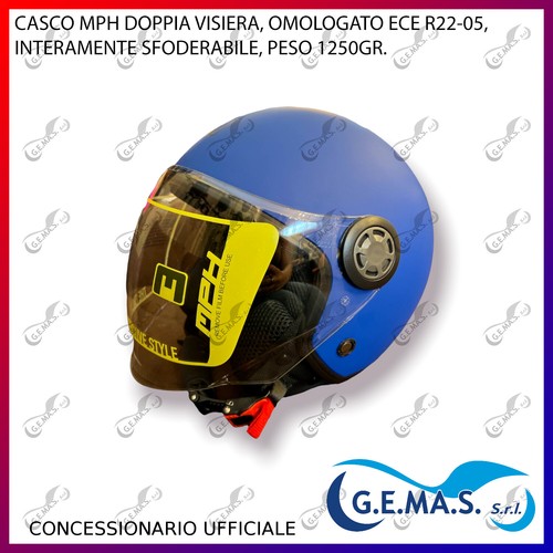 Casque Moto Scooter Jet Double Visière Motorparts Mph Entièrement Amovibles - Afbeelding 1 van 12