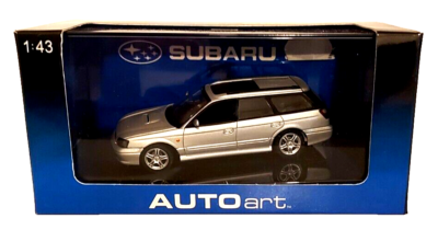 1/43 Scale Subaru Legacy GTB Estate 1999 Silver Autoart Diecast