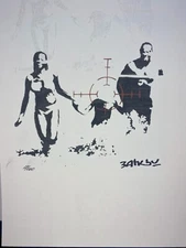BANKSY COA Vintage Original Art Print Poster Lithograph Signed Limited