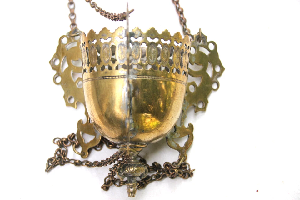 Encensoir en laiton. XVIIIe/XIXe siècle. - Photo 4/4