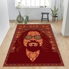 Dude Rug, The Big Lebowski Rug, Big Lebowski Rug, Dude Pattern Rug
