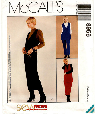 McCalls 8956 Jumper Tunic Skirt Pants Top Sewing Pattern Uncut