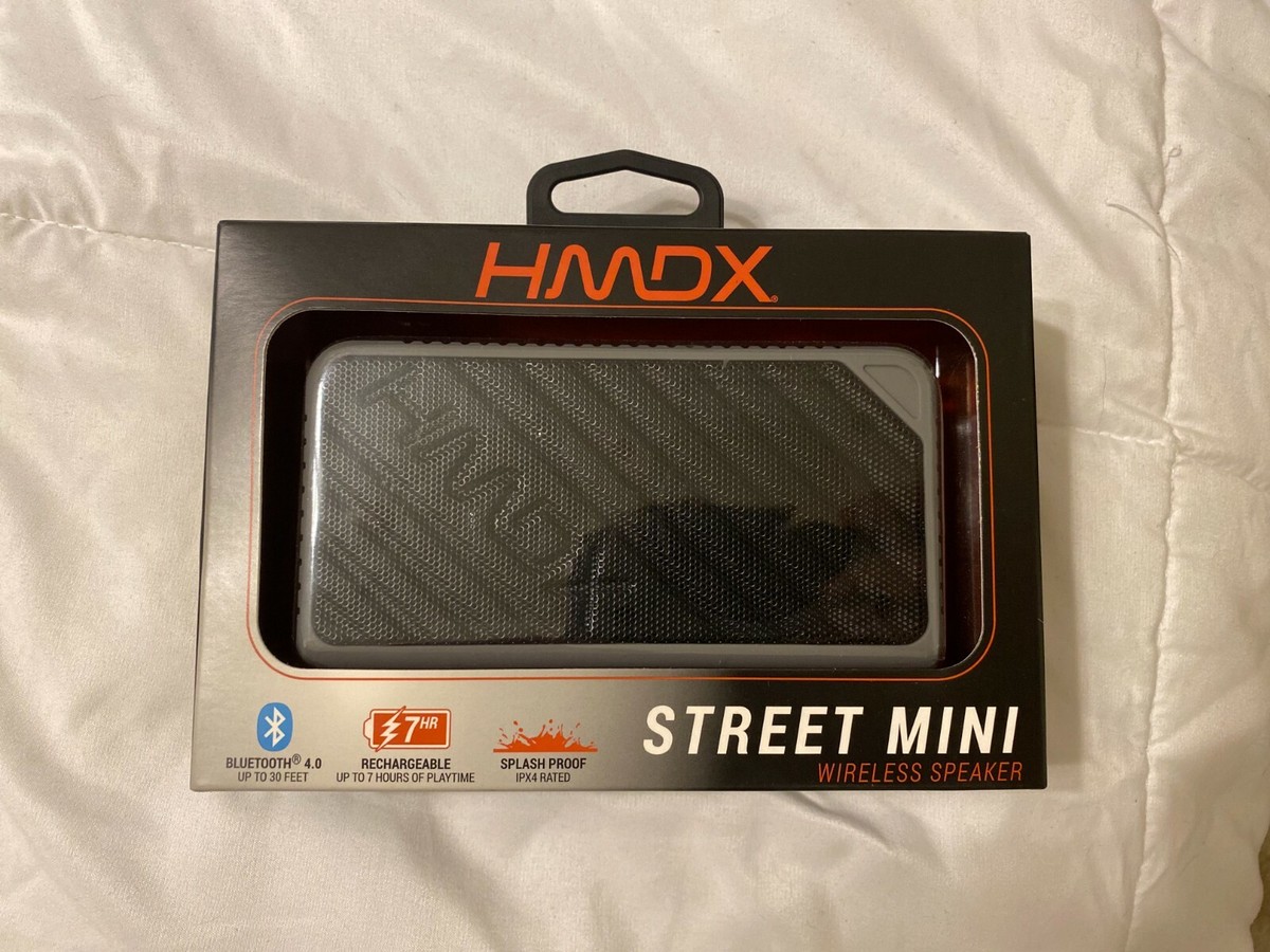 NWT HMDX HX-P203GY Street Mini Portable Bluetooth Speaker