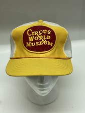 Vintage Circus World Museum Hat Rope Patch Snapback Trucker Hat Mesh