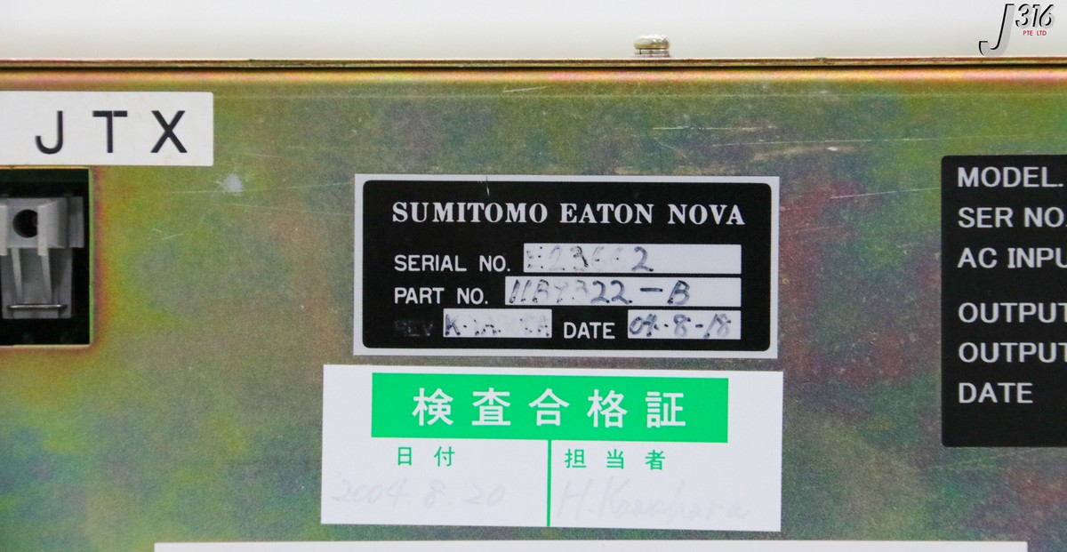 IT 34109 SUMITOMO EATON NOVA ROBOT CONTROLLER, P/N: 11B9322-B MP-SEN