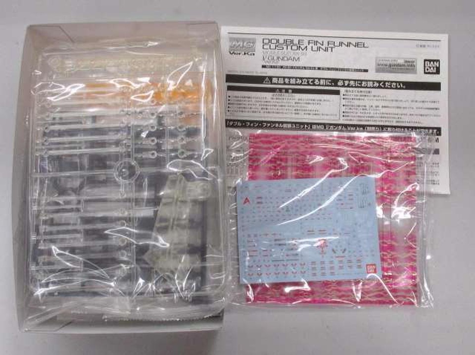 1 100 MG RX 93 Ver.Ka Model No. Double Fin Funnel Expansion Unit BANDAI