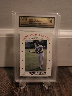 Frank Thomas Minor League Rookie Card 1988 P & L Cape Cod League #126 Mint 10