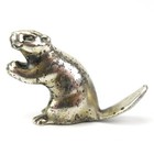 Magnifique figurine argent massif 925 castor miniature vitrine objet de collection 11g