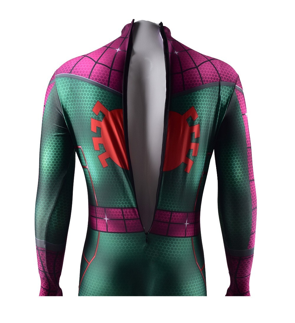 Miles Morales Spiderman Printed Bodysuit Jumpsuit Kids Adult Costume Cosplay image 9