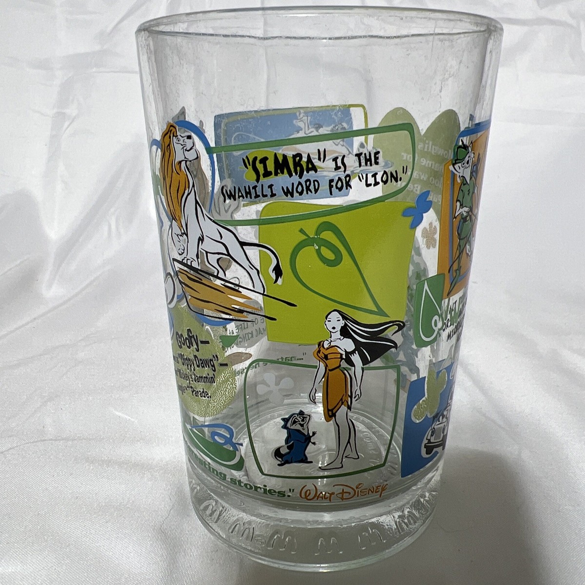 McDonalds Walt Disney World 100 Years of Magic Goofy Simba Drinking Glass