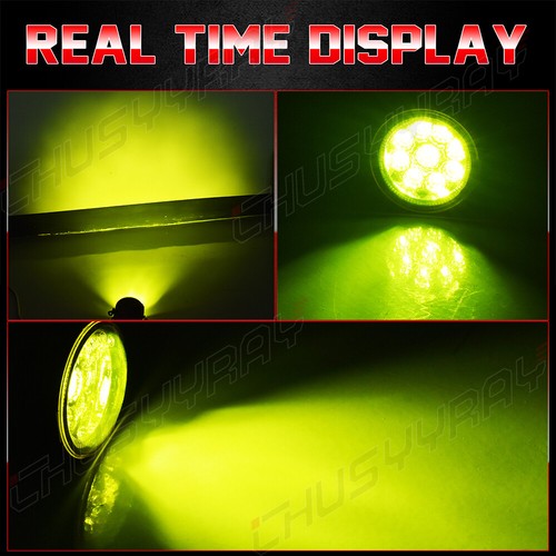 Pair 4" Bumper LED Fog Lights Amber Yellow For 2014-2019 Ford Fiesta 1.0L 1.6L - Foto 8 di 10