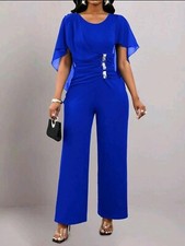 Tuta intera salopette con tulle elegante da sera o cerimonia per donna