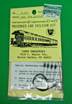 Tomar Industries N #N-222 Delaware & Hudson Shield Tailsign Kit (Hvywt. Rnd.)