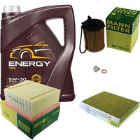 MANN-FILTER Inspektionspaket Mannol 5L Energy 5W-30 FüR Ford Fiesta Vi B-Max 1.6