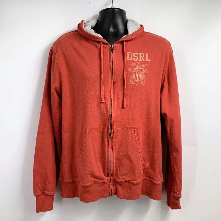 Denim & Supply Ralph Lauren Men's Retro Full Zip Thermal Lined Hoodie Size L