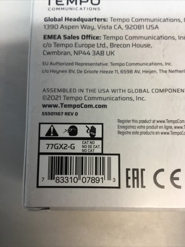 Tempo Communications 77GX2-G Professional Tone Generator Telco Style Clips - Picture 5 of 5