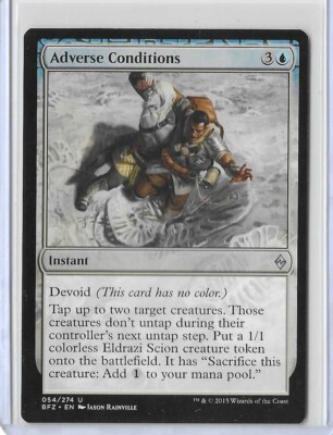 mtg battle for zendikar card list MTG Adverse Conditions Battle for Zendikar (BFZ) Uncommon Card #054/274  Unplayed