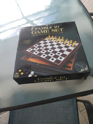 Family 10 Classic Games Set, for Families and Kids Ages 8 and up