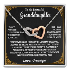 To My Granddaughter Necklace, Xmas Birthday Gift For Granddaughter From Grandpa