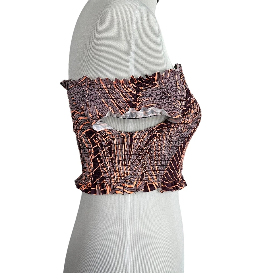 Maaji Womens Second Nature Smocked Off the Shoulder Bikini Top Sz Large Swimwear - Image 4 of 4