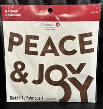 Celebrate It Banner Peace & Joy Christmas Makes 1 Measures 8 Ft New In Package