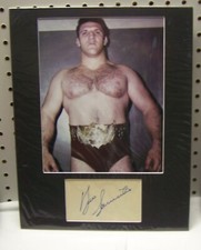 Bruno Sammartino Matted Signed Cut w/COA WWWF WWF PLEASE READ ***BONUS***