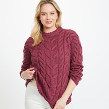Raglan Sweater For Women   Red