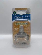 Dr. Brown's NaturalFlow Options+ WideNeck Silicone Nipples, Level2, 3m+, 2 count