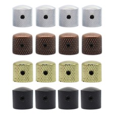 4 Pcs Metal Guitar/Bass Knobs Control Volume Tone Dome Knobs with Inner Hexagon