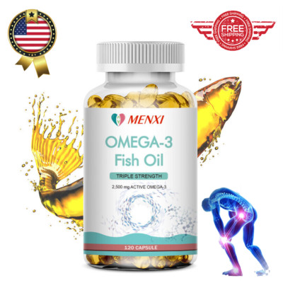 Triple Strength Omega 3 Fish Oil Supplement, EPA, DHA Fish Oil Omega 3 Support