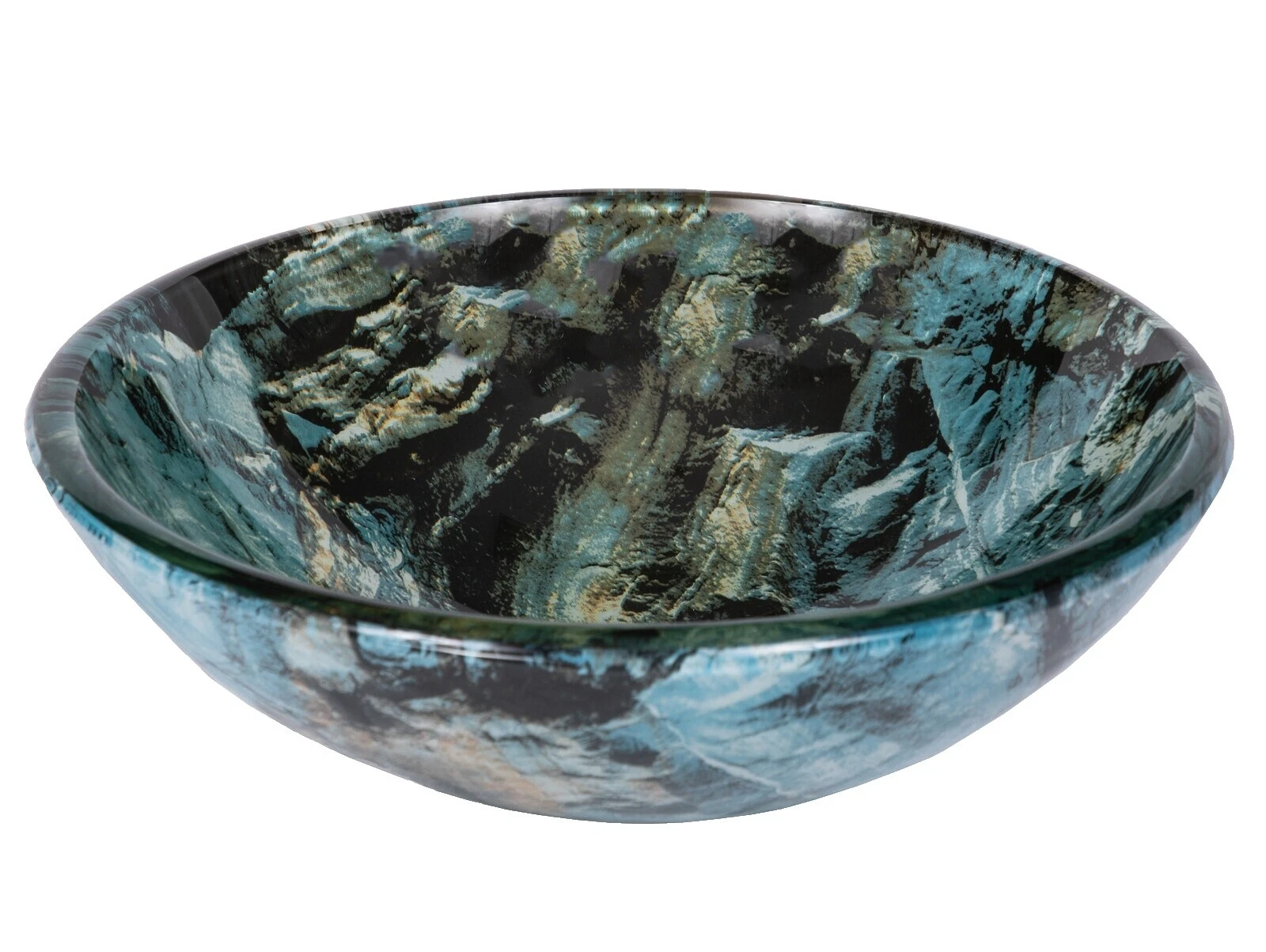 Fregaderos de baño multicolor baño de vidrio