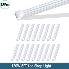 18 Pack 8FT 120W LED Tube Light 8 Foot Led Shop Light Fixture T8 Integrate Bulbs