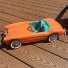 Vintage 1962 Barbie Austin Healey 3000 MKII Convertible Peach Teal Mattel Car