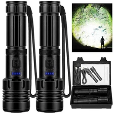 Rechargeable Flashlights High Lumens, 9000 Lumens Super Bright Flashlight wit...