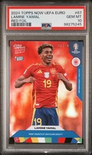 PSA 10 Lamine Yamal 2024 Topps Now #67 Red Foil #6 of 10 UEFA EURO Rookie Card