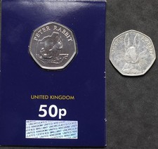 Change Checker Fifty Pence Peter Rabbit 2020 + Circulated 2016 50p