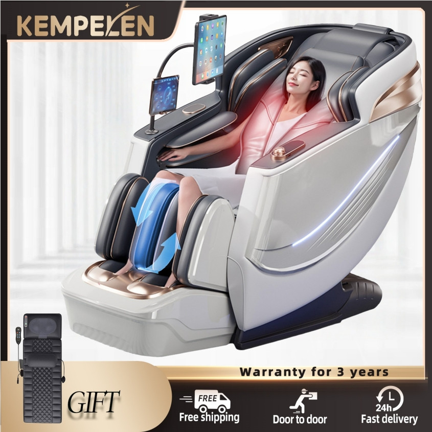 6D+ Massagesessel mit Doppelkern, 6-Hand, SL-Schiene, Wärme, KI-Sprachsteuerung