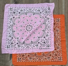 Vintage Have-a-Hank Western 100 Cotton Bandana Scarf Made in USA Lot of 2