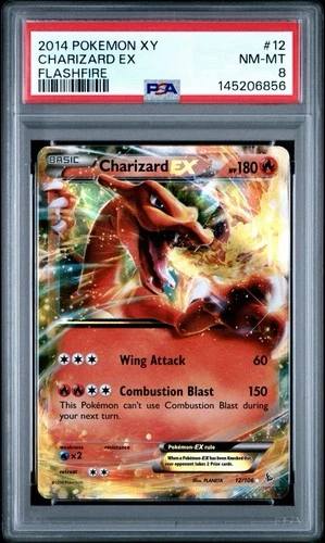 Pokémon TCG XY FlashFire Charizard EX 12 PSA 8 Near Mint-Mint