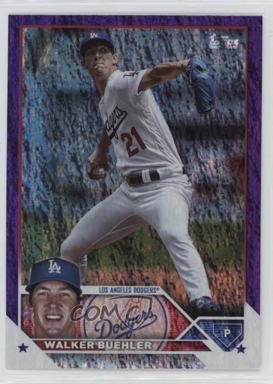 2023 Topps Series 2 Retail Purple Foil 677/799 Walker Buehler #391 0b3