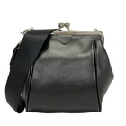 Y's YB-A02-707 Black Silver Leather Hardware Shoulder Bag