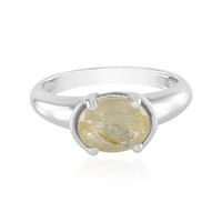 Cavill Ring Sterlingsilber Platin Rutilquarz Oval Damen Echtschmuck- Echtschmuck