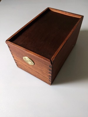 Wooden Storage Box ''Navigare Necesse Est.'' 5x6x9.5